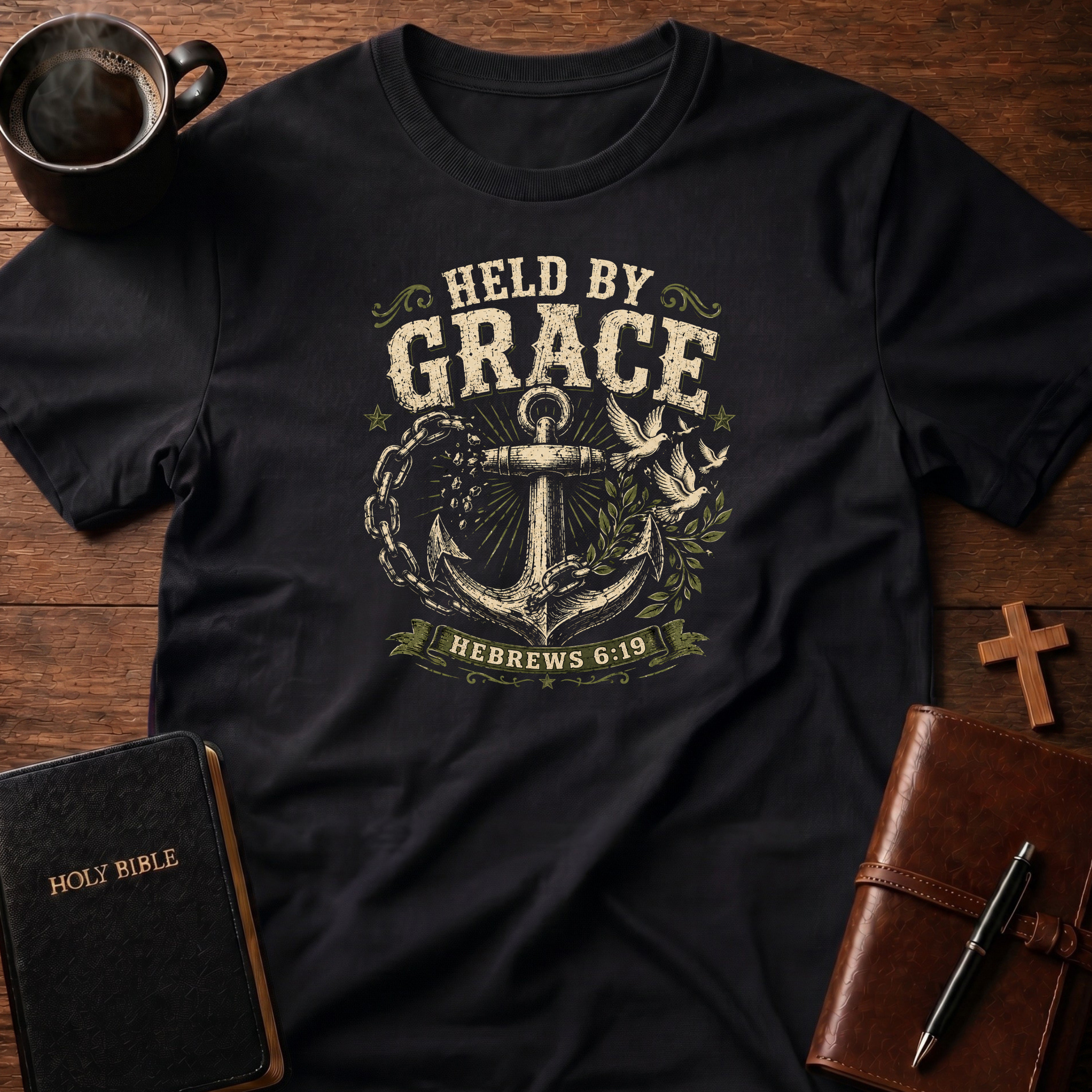 Held By T-Shirt